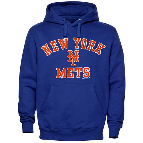 New York Mets Fastball Fleece Pullover Royal Blue MLB Hoodie - Click Image to Close